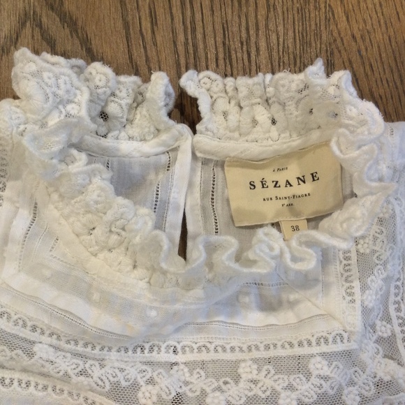 Sezane ELISABETTA BLOUSE Ecru - Picture 8 of 9